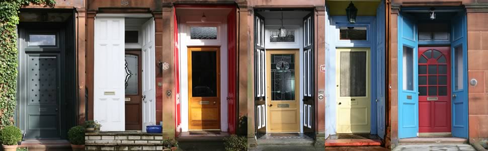 Doors in the West End of Glasgow